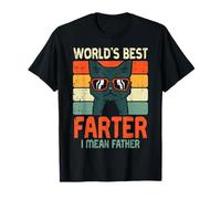 Worlds Best Farter I Mean Father Cat Funny Fête des Pères Papa T-Shirt