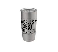 Worlds best Golfer, According to me Gobelet isotherme en acier inoxydable double paroi
