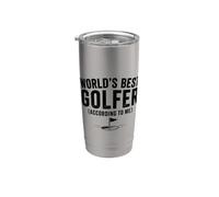 Worlds best Golfer, According to me Gobelet isotherme en acier inoxydable double paroi