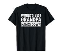 World's Best Grandpa Hands Down Father's Day Craft T-Shirt