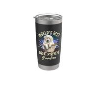 World's Best Great Pyrenees Grandma Great Pyrenees Granddog Great Pyrenees Granddog Gobelet isotherme en acier inoxydable double paroi