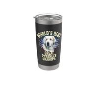 World's Best Great Pyrenees Grandpa Great Pyrénées Granddog Gobelet isotherme en acier inoxydable double paroi