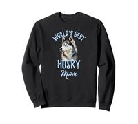 World's Best Husky Mom Aquarelle Mignonne Sibérienne Husky Mama Sweatshirt