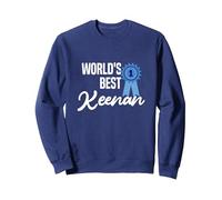 World's Best Keenan Prénom Sweatshirt, Unisexe pour Adultes, Bleu Marine, M