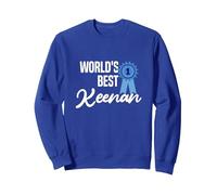 World's Best Keenan Prénom Sweatshirt, Unisexe pour Adultes, Bleu Royal, M