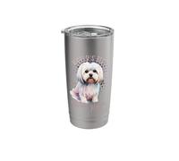 World's Best Maltese Mom Adorable chien maltais précieux Gobelet isotherme en acier inoxydable double paroi