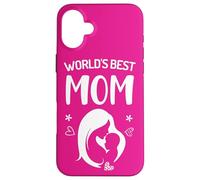 World's Best Mom Grossesse Maman avec bébé Coque pour iPhone 16 Plus