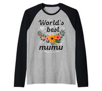 World's Best MuMu Fleur Mignonne Fête des Mères Manche Raglan