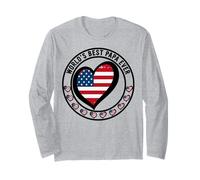 World's Best Papa Ever Proud to Be American Dad Bruh Manche Longue