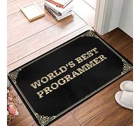 World's Best Programmer Tapis de bain amusant pour décoration d'intérieur grunge