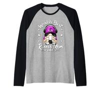 Worlds Best Running Mom Design with Funny Runner GNOME Manche Raglan