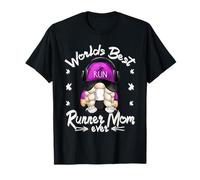 Worlds Best Running Mom Design with Funny Runner GNOME T-Shirt