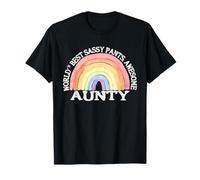 World's Best, Sassy, Awesome Aunty, Lovely Aunty Rainbow T-Shirt