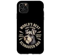World's Best Schnauzer Dad Vintage Dog Art Coque pour iPhone 11 Pro Max