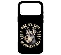 World's Best Schnauzer Dad Vintage Dog Art Coque pour iPhone 17 Pro Max