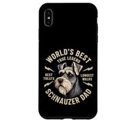 World's Best Schnauzer Dad Vintage Dog Art Coque pour iPhone XS Max