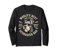 World's Best Schnauzer Dad Vintage Dog Art Manche Longue