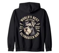 World's Best Schnauzer Dad Vintage Dog Art Sweat à Capuche