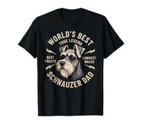 World's Best Schnauzer Dad Vintage Dog Art T-Shirt