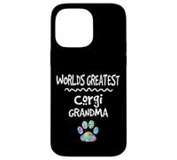 Worlds Greatest Corgi Dogs Grandma Mignon Chien imprimé Patte d'amour Coque pour iPhone 14 Pro Max