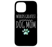 Worlds Greatest Dog Maman propriétaire d'animal de Compagnie Mignon Empreintes de Pattes Coque pour iPhone 15
