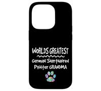 Worlds Greatest German Pointeur à Poils Courts Motif Patte de Chien Grandma Coque pour iPhone 14 Pro