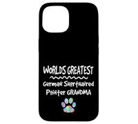 Worlds Greatest German Pointeur à Poils Courts Motif Patte de Chien Grandma Coque pour iPhone 15