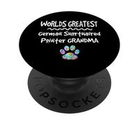 Worlds Greatest German Pointeur à Poils Courts Motif Patte de Chien Grandma PopSockets PopGrip Adhésif