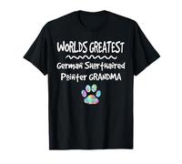 Worlds Greatest German Pointeur à Poils Courts Motif Patte de Chien Grandma T-Shirt