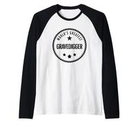 World's Greatest Gravedigger T-Shirt pour fossoyeurs Manche Raglan