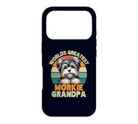 Worlds Greatest Morkie Chien Grand-père Rétro Chien Propriétaire Drôle Coque pour iPhone 17 Pro