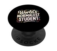 World's Normalest Student Humour académique Moyen - PopSockets PopGrip Adhésif