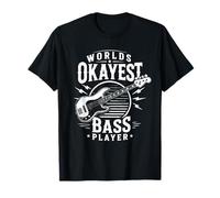 Worlds Okayest Bass Player Music Funny Bass Player T-Shirt