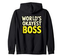 World's Okayest Boss Funny Manager Supervisor Humour Sweat à Capuche
