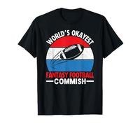 World's Okayest Fantasy Football Commissioner Commish Flag T-Shirt