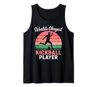 Worlds Okayest Kickball Player Funny Retro Kick Kick Rose Débardeur