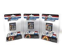 World's Smallest GI Joe Bundle Lot de 3 mini figurines - Premier Sergent Duke - Machine Gunner Roadblock - Commando Snake Eyes