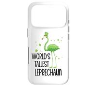 World's Tallest Leprechaun St Patricks Flamingo Shenanigan Coque pour iPhone 17 Pro