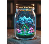Worlds Within : Bold and Easy Impossible Jars Coloring Book: 50 Miniature Worlds, Tiny Homes & Hobby Terrariums inside Glass Mason Jars for Adults, ... - Simple Large Print Art for Relaxation