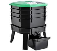 Worm Farm Composteur à 4 plateaux avec drainage pour recyclage des déchets alimentaires et vermiculture