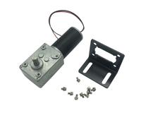 Worm Gear electronic starter DC 12 V 24 V High Torque Reversed Reducer Rotating Table Door Self-locking electronic starter MQXFCZUX(24 V 260 tr/min, Package A)