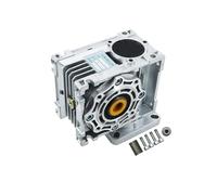 Worm Gear Reducer NMRV030 High Torque Gearbox Reducer Input 11mm Output 14mm Gear Ratio 5:1 to 80:1 2.6-24Nm for Nema23 electronic starter IINKUEYK(20 to 1,57X57 for NEMA23)