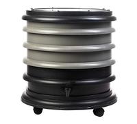 WORMbox | Lombricomposteur 3 Plateaux Gris | 48 litres | Compostez Vos déchets organiques, Les vers de Terre/lombrics produisent du lombricompost