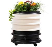 WORMbox | Lombricomposteur 3 Plateaux Ivoire + Jardinière | 48 litres | Compostez Vos déchets organiques, Les vers de Terre/lombrics produisent du lombricompost
