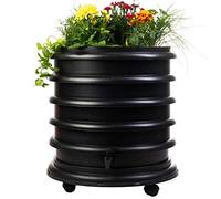 WORMbox | Lombricomposteur 3 Plateaux Noir + Jardinière | 48 litres | Compostez Vos déchets organiques, Les vers de Terre/lombrics produisent du lombricompost