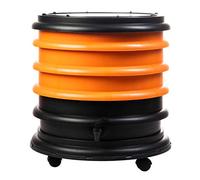 WormBox : Lombricomposteur 3 Plateaux Orange - 48 litres - Fabriqué en France