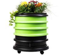 WORMbox | Lombricomposteur 3 Plateaux Vert Anis + Jardinière | 48 litres | Compostez Vos déchets organiques, Les vers de Terre/lombrics produisent du lombricompost