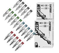 Wormhole Tattoo Cartridge Needles Long Taper 50pcs Assorted Disposable Tattoo Needle Cartridges Mixed 5RL 7RL 9RL 5RS 7RS 9RS 15M1 21M1 15RM 21RM Round Liner Shader Magnum Round Magnum