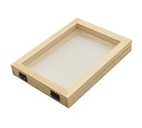 Worown 1 Paquet A6 Taille du papier (2 en 1) Moule de Fabrication Papier en Bois, 12.7 x 17.8 cm Fabrication Papier, Cadre Fabrication Papier pour L'artisanat en Papier Bricolage