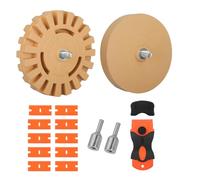 Worown 2 pièces (diamètre 100 mm et Ø 88 mm) - Gomme à film, disque à effacer, roue avec adaptateur - Utilisation avec visseuse sans fil, meuleuse droite pour enlever les résidus de colle, etc